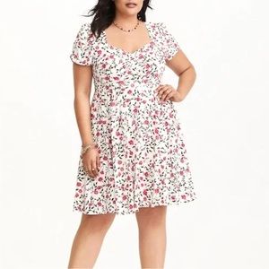 Torrid Floral Skater Dress, 1X